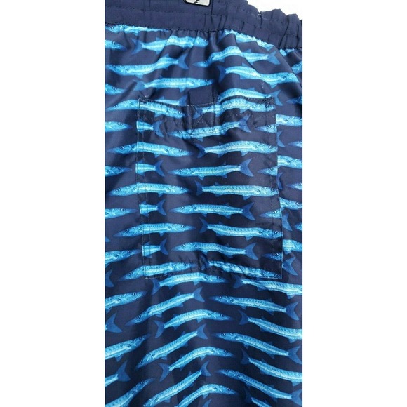 Catalina Swim Shorts Mens Size Medium Blue Trunks Island Fish Summer Beachwear - Picture 5 of 8